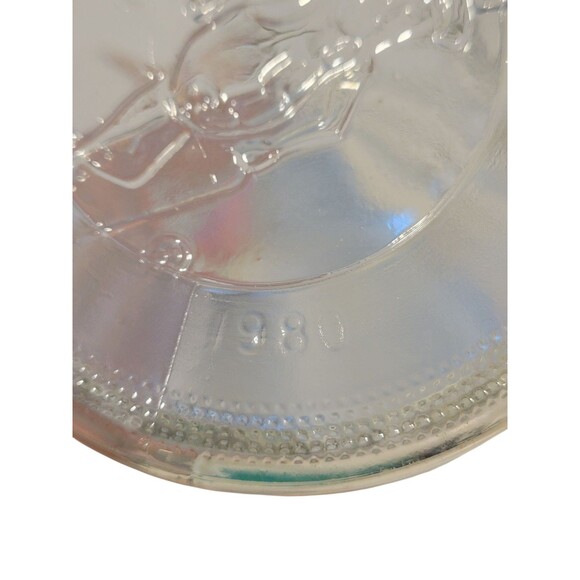 Vintage Planters Glass Jar Decanter w/Lid 1980 Mr Peanut Starburst Pattern 9.5" - Picture 4 of 6